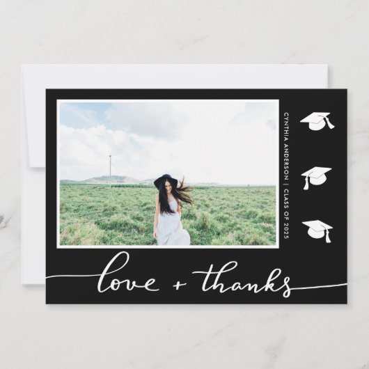Afstuderen liefde en Bedankt script foto | Black (Voorkant)