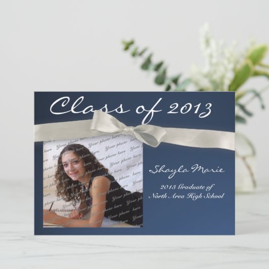 Afstuderen lint kaart (Staand voorkant)