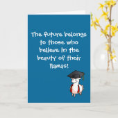 Afstuderen Llama Kaart (Gele Bloem)