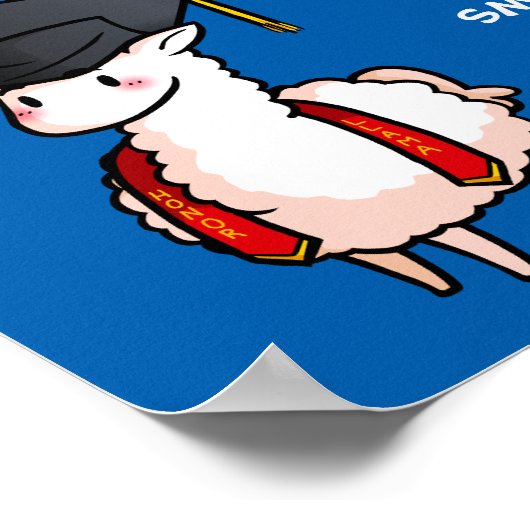 Afstuderen Llama Poster (Hoek)