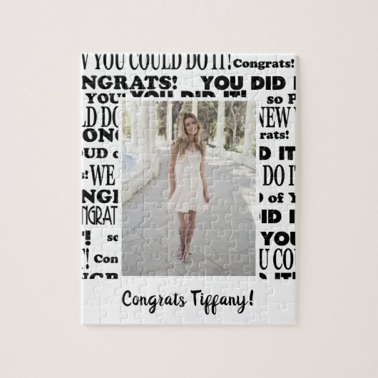 Afstuderen Lovely Congrats Foto Legpuzzel (Verticaal)