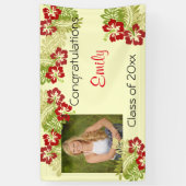 Afstuderen, Luau, Hibiscus, Aangepast Spandoek (Verticaal)