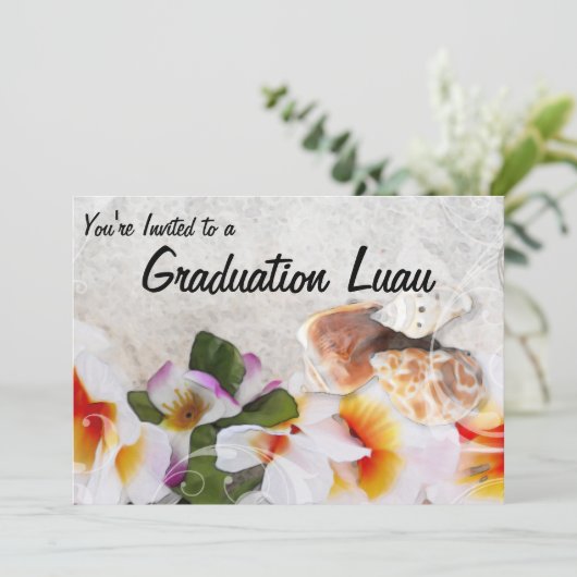 Afstuderen Luau Open House Kaart (Staand voorkant)