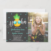 Afstuderen Luau Party Invitation Pananapple Afstud Kaart (Voorkant)