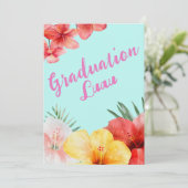 Afstuderen Luau Uitnodiging (Staand voorkant)