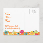 Afstuderen Luau Uitnodigingen briefkaart, klasse 2 (Achterkant)