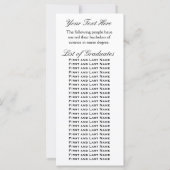 Afstuderen Luncheon Simple Typografie (Achterkant)