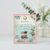 Afstuderen Mad Hatter Tea Party Kaart (Staand voorkant)