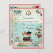 Afstuderen Mad Hatter Tea Party Kaart (Voorkant / Achterkant)