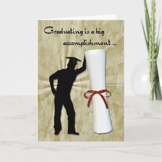 Afstuderen mannendiploma kaart (Voorkant)