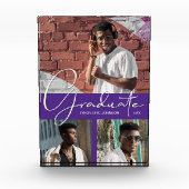 Afstuderen Manuscript op Paarse Collage Fotoblokken (Voorkant)