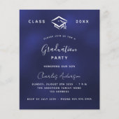 Afstuderen marineblauw wit 2024 begrotingsuitnodig flyer (Voorkant)