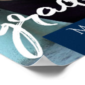 Afstuderen marinescript | Donkerblauwe foto Keepsa Poster (Hoek)