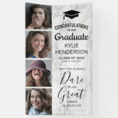 Afstuderen Marmeren Foto 2025 Klasse Jaar Spandoek (Verticaal)