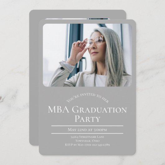 Afstuderen MBA Photo Afstuderen Kaart (Voorkant / Achterkant)