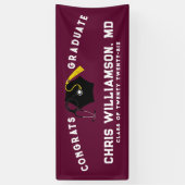 Afstuderen medicijnen spandoek (Verticaal)