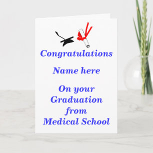 Afstuderen medische school gefeliciteerd kaart