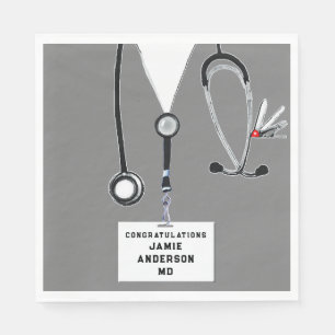 Afstuderen Medische School Napkins Servet