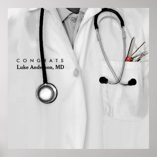 Afstuderen Medische School Poster (Voorkant)