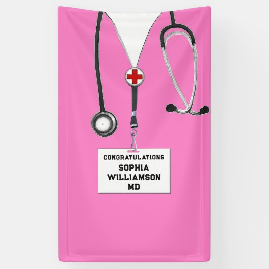 Afstuderen Medische School Spandoek (Verticaal)