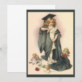 Afstuderen, Meisje Dragen van een Pet en jurk (Voorkant / Achterkant)