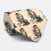 Afstuderen, Meisje Dragen van een Pet en jurk Stropdas (Opgerold)