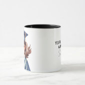 Afstuderen meisje mok, Afstudeerder cadeau, gepers Mok (Midden)