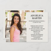 afstuderen met 2 indelingen 3 Aankondiging van de  (Voorkant / Achterkant)