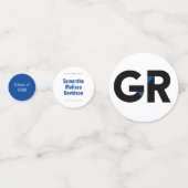 Afstuderen met blauwe Big Bold Angle Cut-Cut Confetti (Achterkanten)