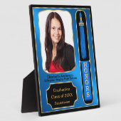 Afstuderen met foto Plaque Blue Fotoplaat (Zijkant)