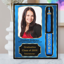 Afstuderen met foto Plaque Blue Fotoplaat