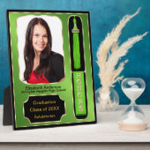 Afstuderen met foto Plaque Green Fotoplaat (Zijkant)