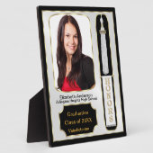 Afstuderen met foto Plaque White Fotoplaat (Zijkant)