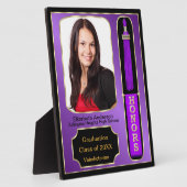 Afstuderen met foto's Plaque Paars Fotoplaat (Zijkant)
