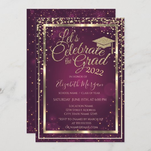 Afstuderen met glitter Graduation Cap Diamonds Kaart (Voorkant / Achterkant)