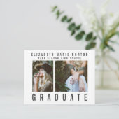 Afstuderen met meerdere foto's modern briefkaart (Staand voorkant)