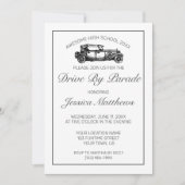 Afstuderen met parade Modern Minimal White Kaart (Voorkant)