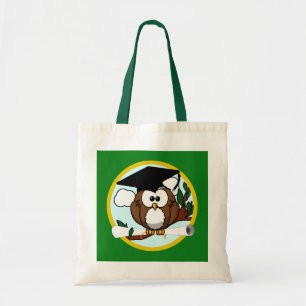 Afstuderen met Pet en diplomatie - groen en goud Tote Bag