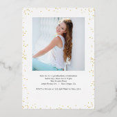 Afstuderen met reservegladde Folie foto Uitnodiging (Achterkant)