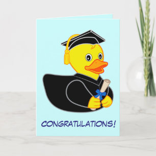 Afstuderen met RubberCartoon Ducky Kaart