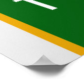 Afstuderen met structuur voor groene en goudschool poster (Hoek)