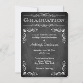 Afstuderen met zwart en wit chrokboard kaart (Voorkant)