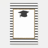 Afstuderen met zwarte en goudglitter post-it® notes (Voorkant)