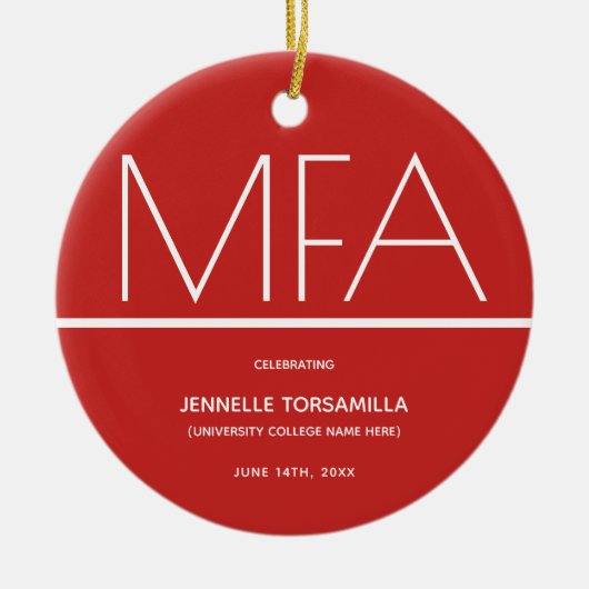 Afstuderen MFA-graad behouden Keramisch Ornament (Voorkant)