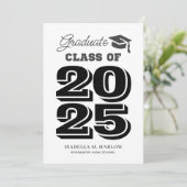 Afstuderen middelbare school Afstuderen Aankondiging (Staand voorkant)