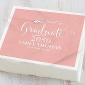 Afstuderen minimalistisch mortarboard-peach servet