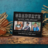 Afstuderen Modern Black 3 Photo Afstuderen Fotoplaat (Zijkant)