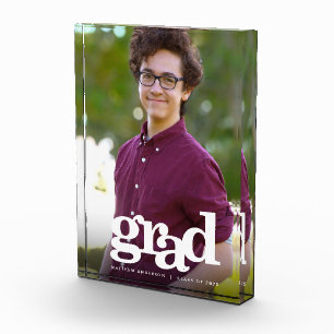 Afstuderen Modern Bold Typografie Custom Keepsake Fotoblokken