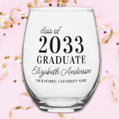 Afstuderen Modern Custom Photo School Afstuderen Wijnglas Zonder Voet