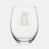 Afstuderen Modern Custom Photo School Afstuderen Wijnglas Zonder Voet (Achterkant)